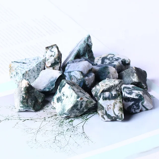 Rough Moss Agate Crystal