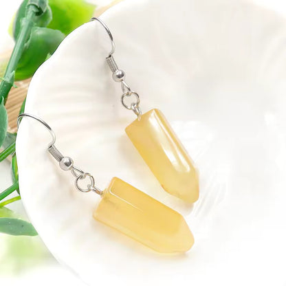 Foxy Crystal Hexagonal Point Earrings