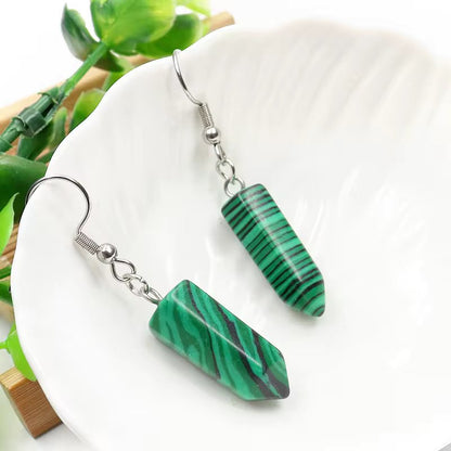 Foxy Crystal Hexagonal Point Earrings