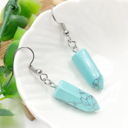 Foxy Crystal Hexagonal Point Earrings