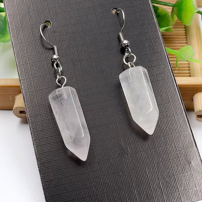 Foxy Crystal Hexagonal Point Earrings