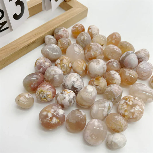 Flower Agate Crystal Tumblestone