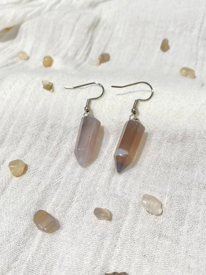 Foxy Crystal Hexagonal Point Earrings